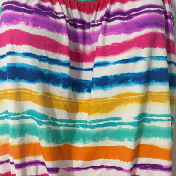 Lands' End Multicolor Striped Swim Tank Top Tankini bathing suit top - Picture 5 of 8